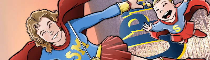 Ilustración Caricatura Personalizada - SuperMami 1 Ilustración Caricatura Personalizada - SuperMami 1