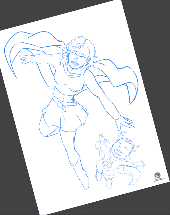 Ilustración Caricatura Personalizada - SuperMami 2