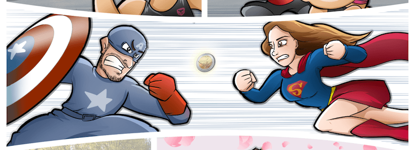 Ilustración Cómic Personalizado - Tejón Topo y la moneda de dos euros - Caricatura Personalizada 0