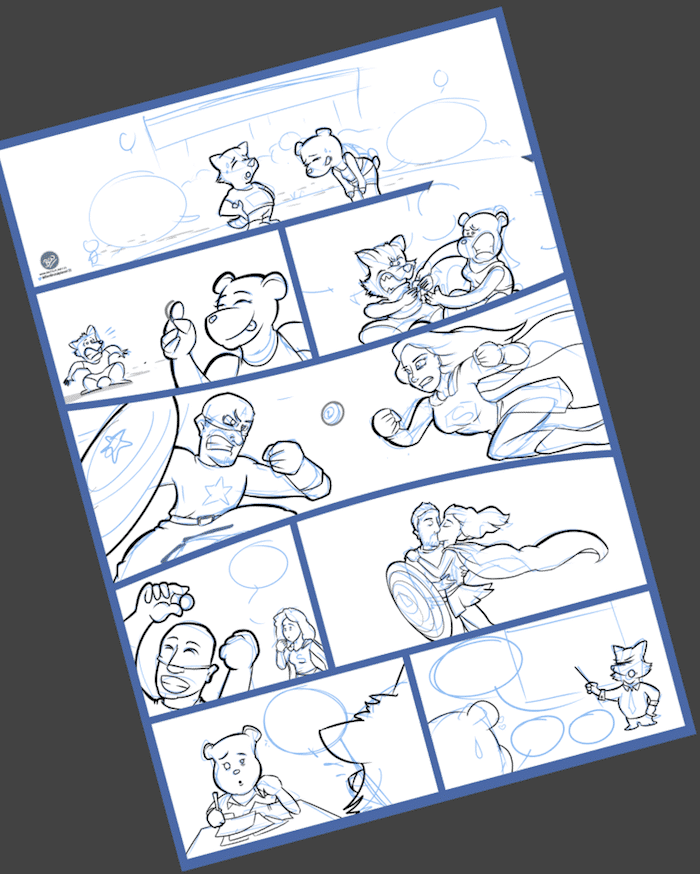 Ilustración Cómic Personalizado - Tejón Topo y la moneda de dos euros - Caricatura Personalizada 4