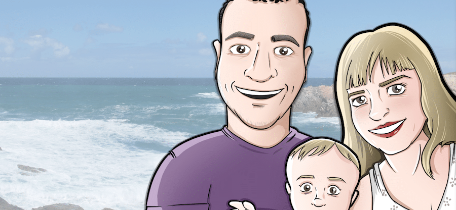 Ilustración - Caricatura Personalizada - Foto Familiar - Tu Vida En Cómic 0