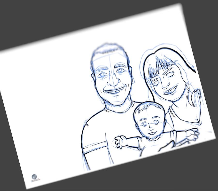 Ilustración - Caricatura Personalizada - Foto Familiar - Tu Vida En Cómic 2