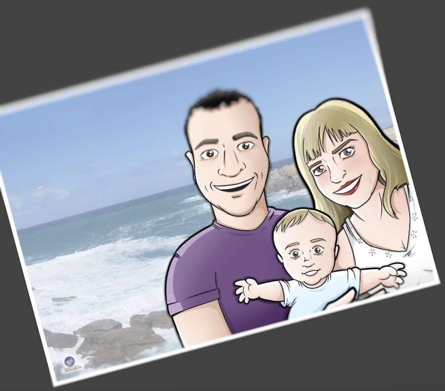 Ilustración - Caricatura Personalizada - Foto Familiar - Tu Vida En Cómic 3