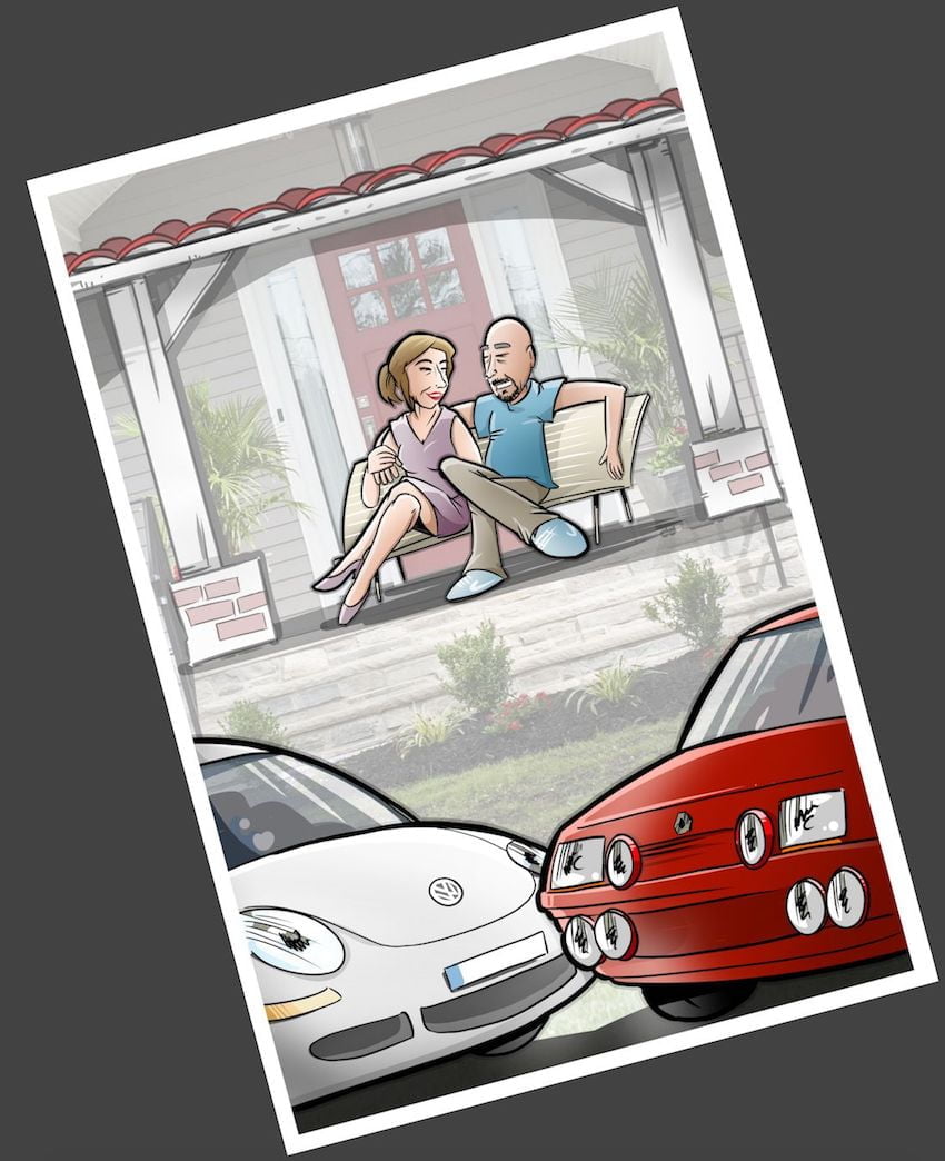 Ilustración - Caricatura Personalizada - Momentos de pareja - tuvidaencomic.com 4