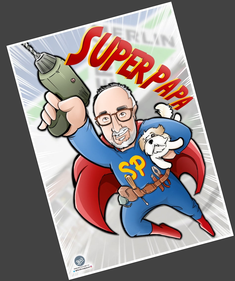 Ilustración - Caricatura personalizada - SuperPapa 4
