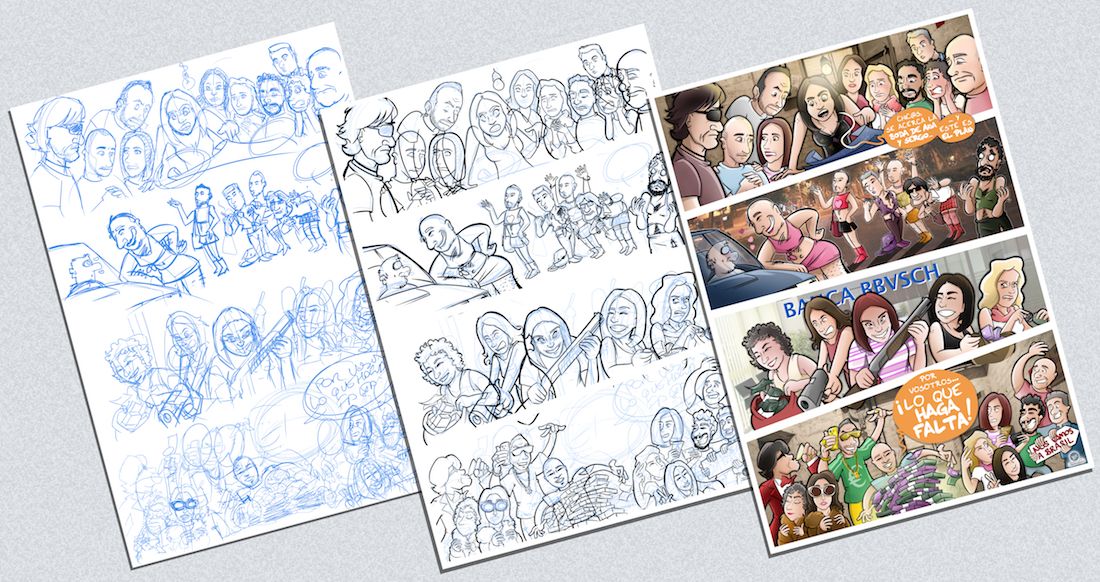 Ilustración - Cómic Personalizado - Caricaturas Personalizadas - Regalo de boda - 1