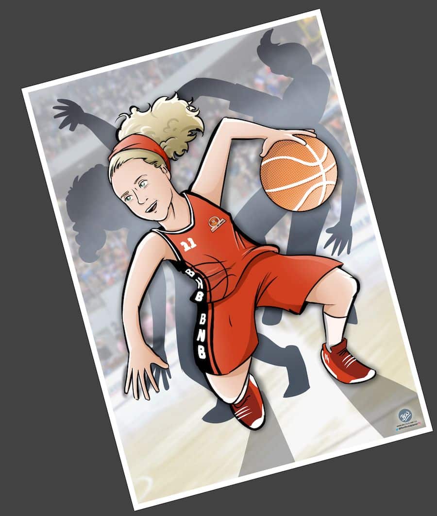 Ilustración - Caricatura Personalizada - Pasión por el baloncesto 3