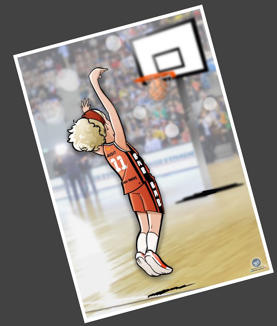 Ilustración - Caricatura Personalizada - Pasión por el baloncesto 4