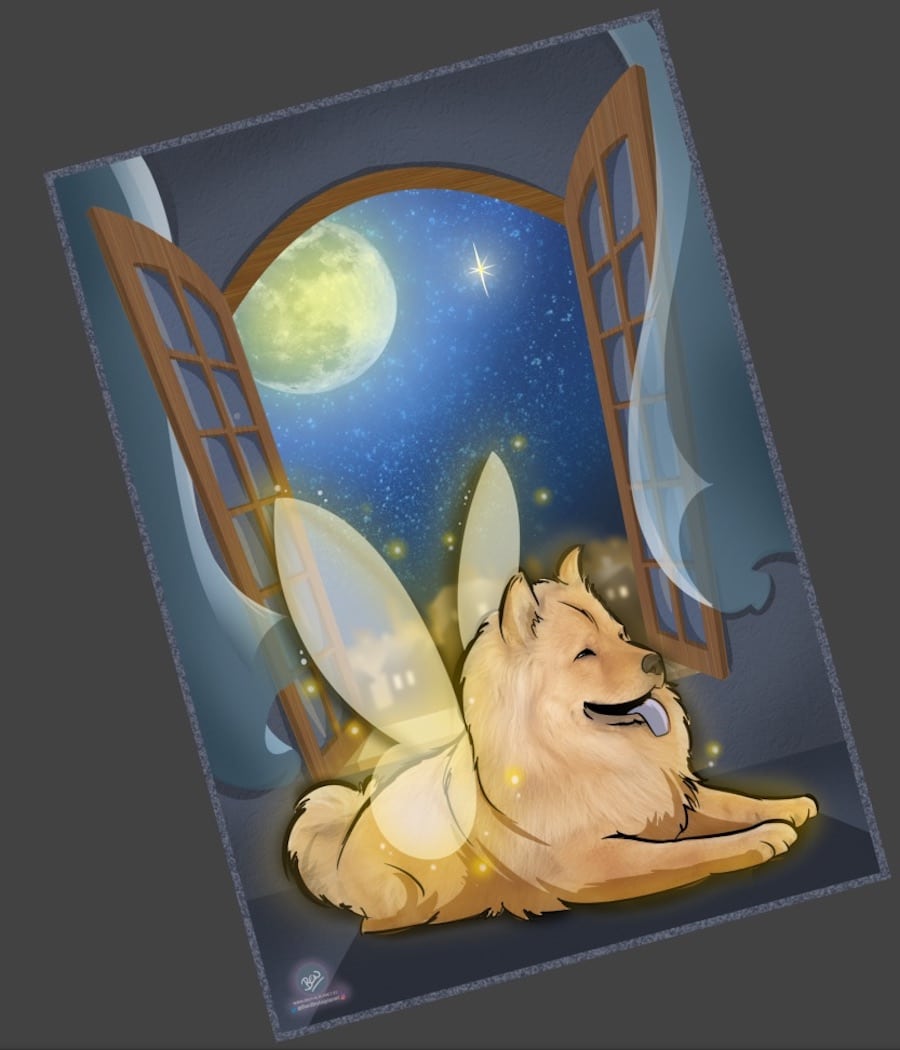 Ilustración - Caricatura personalizada - Transformando tu perrita en hada - tuvidaencomic.com - BEN - 1