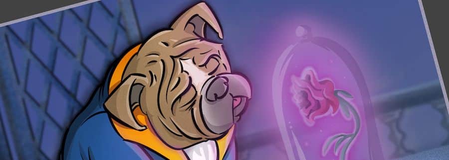 Ilustración Infantil - Bestia y la Rosa encerrada 0