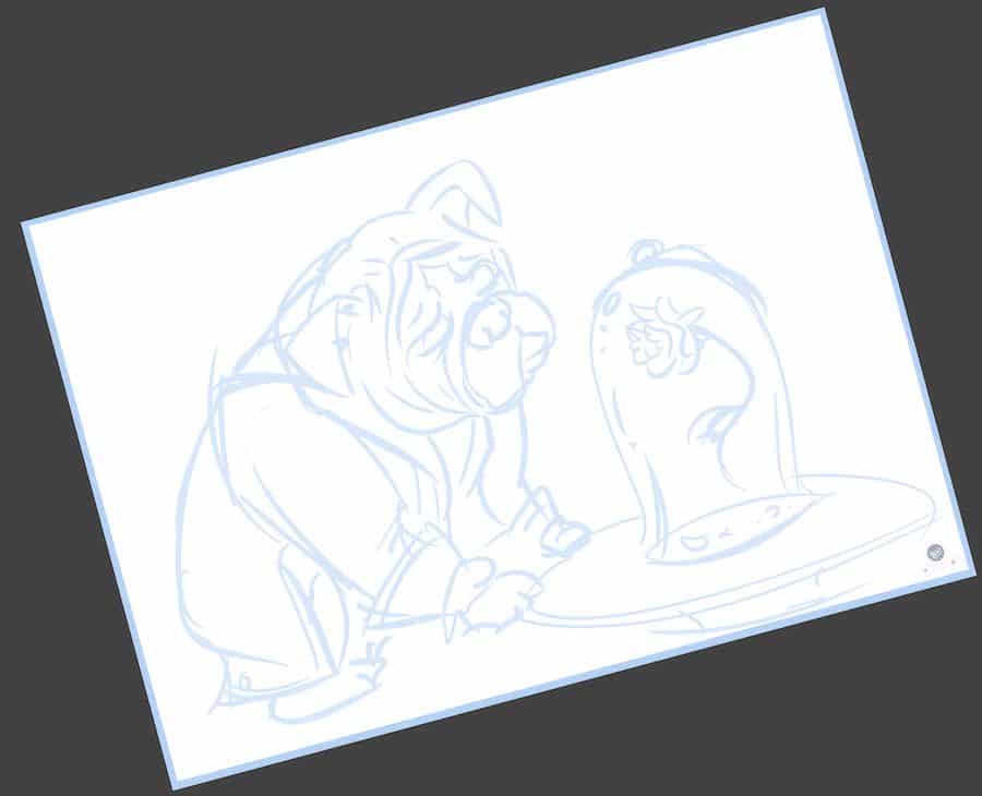 Ilustración Infantil - Bestia y la Rosa encerrada 1