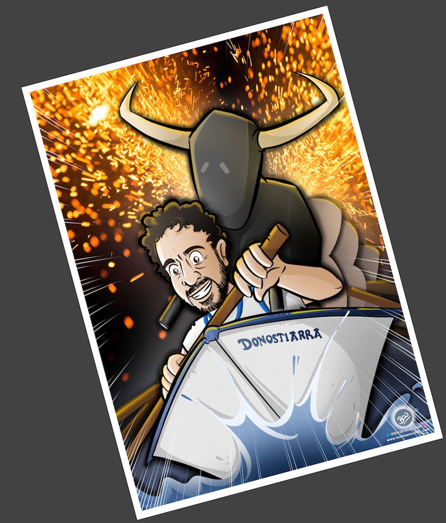 Caricatura Personalizada - Toros y traineras - Ilustración personalizada - tuvidaencomic.com - BEN - 4