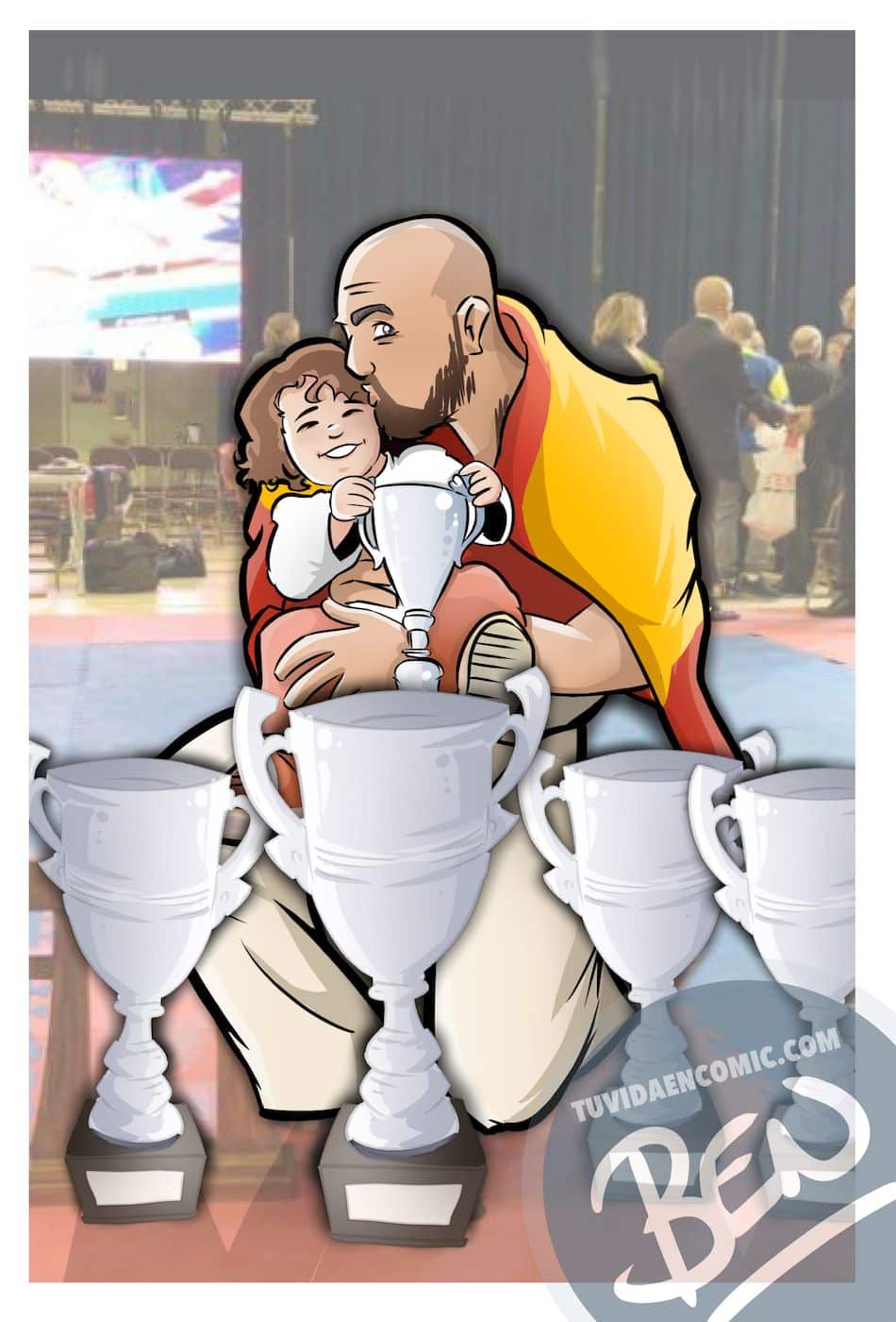Ilustración personalizada - Inmortalizando momentos épicos - Caricatura Personalizada - tuvidaencomic.com - BEN 3