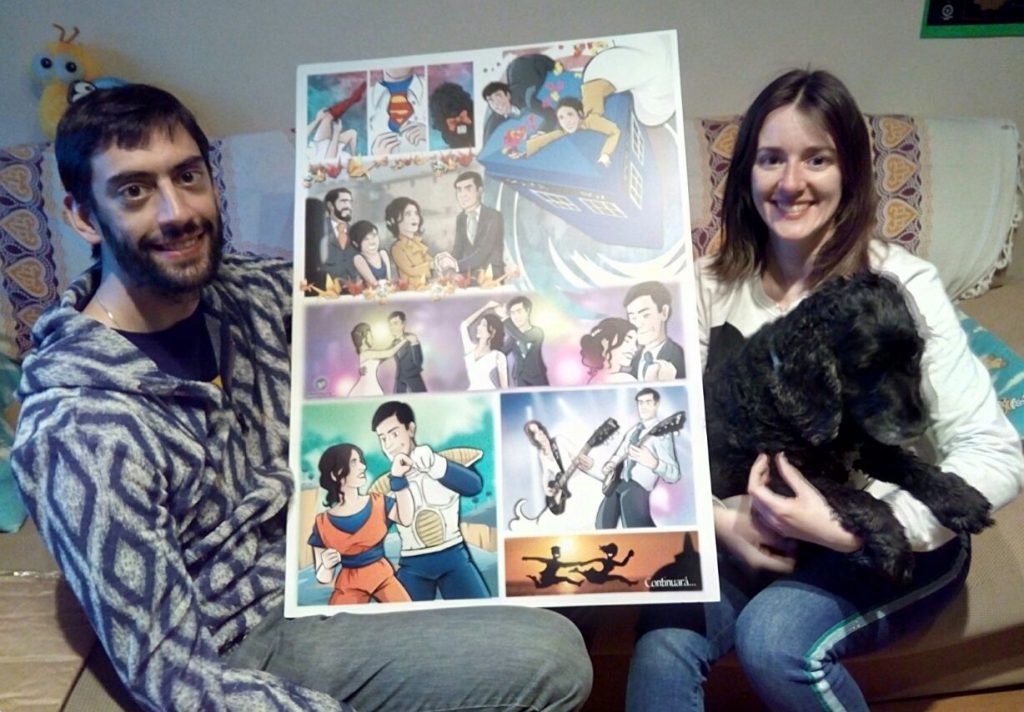 Cómic personalizado - "Coge la Tardis, que nos vamos de boda" - Ilustración - Caricatura personalizada - www.tuvidaencomic.com - BEN - 0 Testimonio